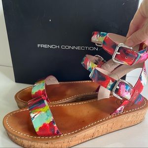 French Connection wedge sandals. Size 9.